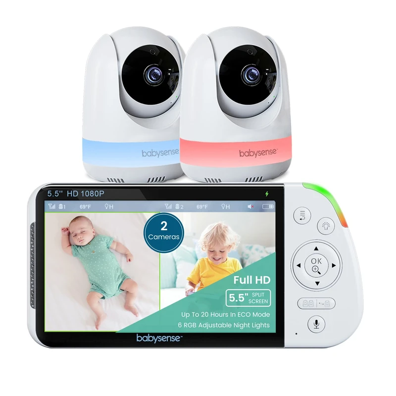 دوربین و مانیتور اتاق کودک بیبی سنس مدل max view؛ آرامش خاطر کامل برای والدین، نظارت همزمان بر دو نوزاد با تصویری شفاف و امکانات حرفه‌ای